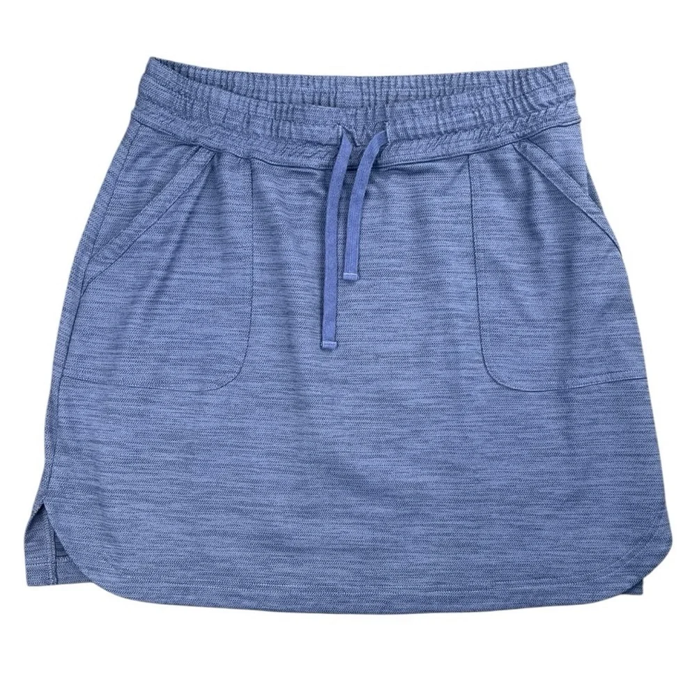 Toad & Co Women’s Mini Skirt With Elastic Waist In Blue Size Medium